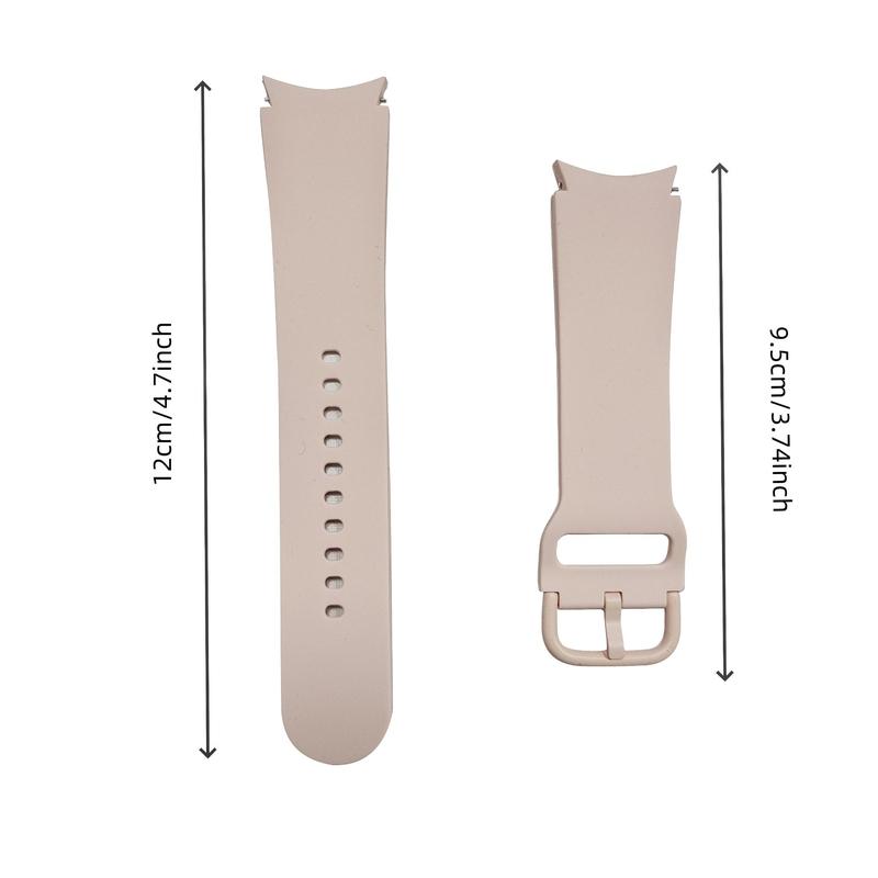 Silicone Watch Band Compatible with Samsung Galaxy Watch 4 5 Pro 6 Classic, 5Counts Smart & Wearable Watch Band, Durable Watch Band