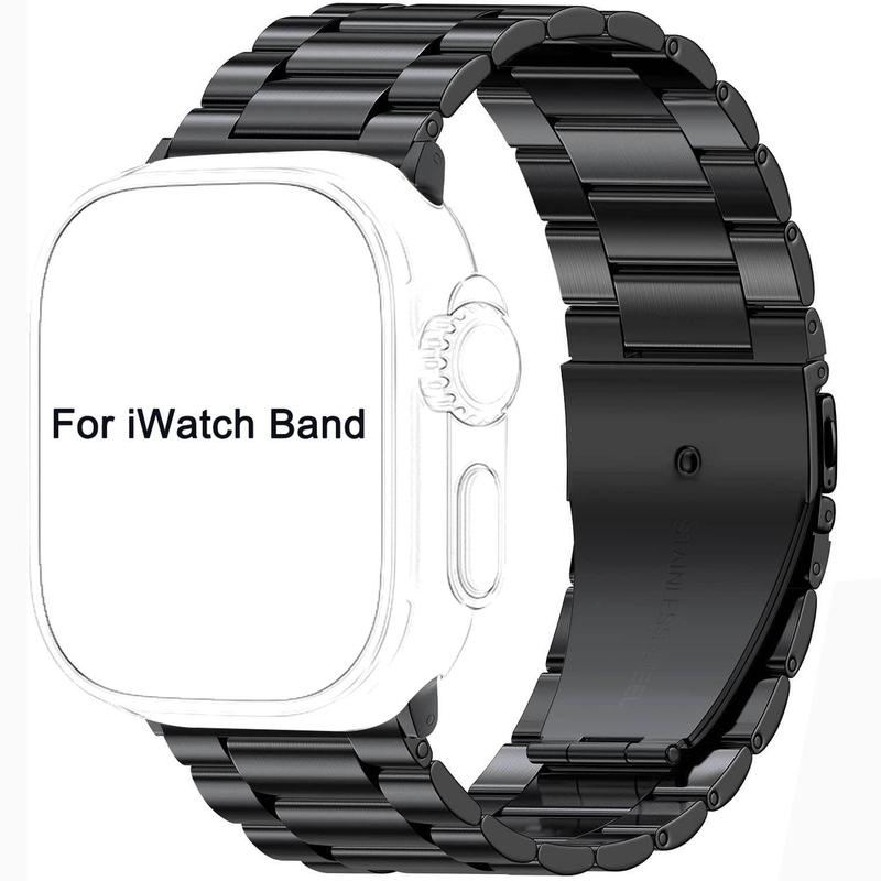 Stainless Steel Watch Band, Fashionable Watch Band for Men, Wearable Accessories Compatible with Apple Watch Series 10 9 8 7 SE 6 5 4 3 iWatch Ultra 2 49mm 46mm 45mm 44mm 42mm