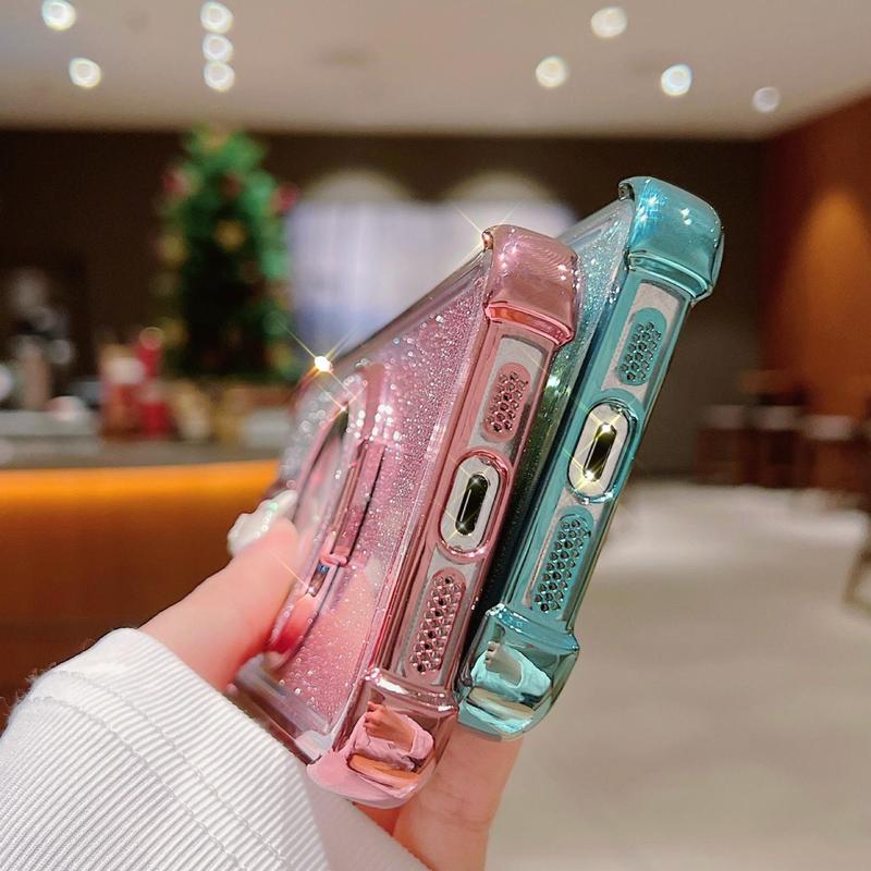 Glitter Phone Case, Anti-fall Fully Edged Mobile Phone Case, Shockproof Cases Cover Phone Cases for iPhone 16 15 Pro Max 14 13 12 11 Pro Max