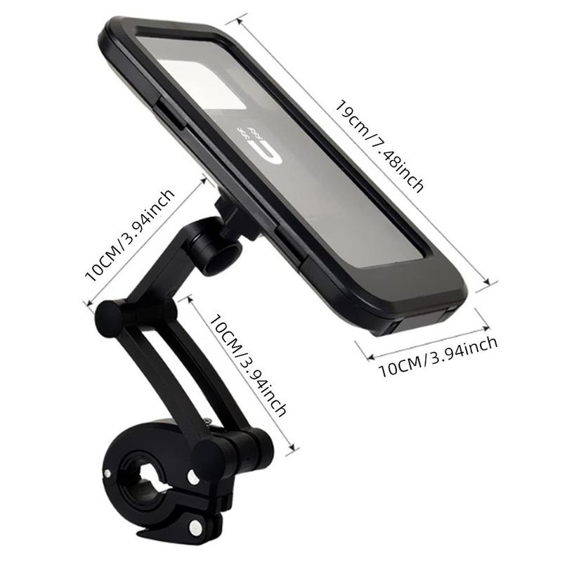 Motorcycle Phone Holder, Waterproof Adjustable Motorcycle Phone Holder, Universal Motorcycle Phone Navigation Holder, Rain-proof Phone Case Holder for Motorcycle