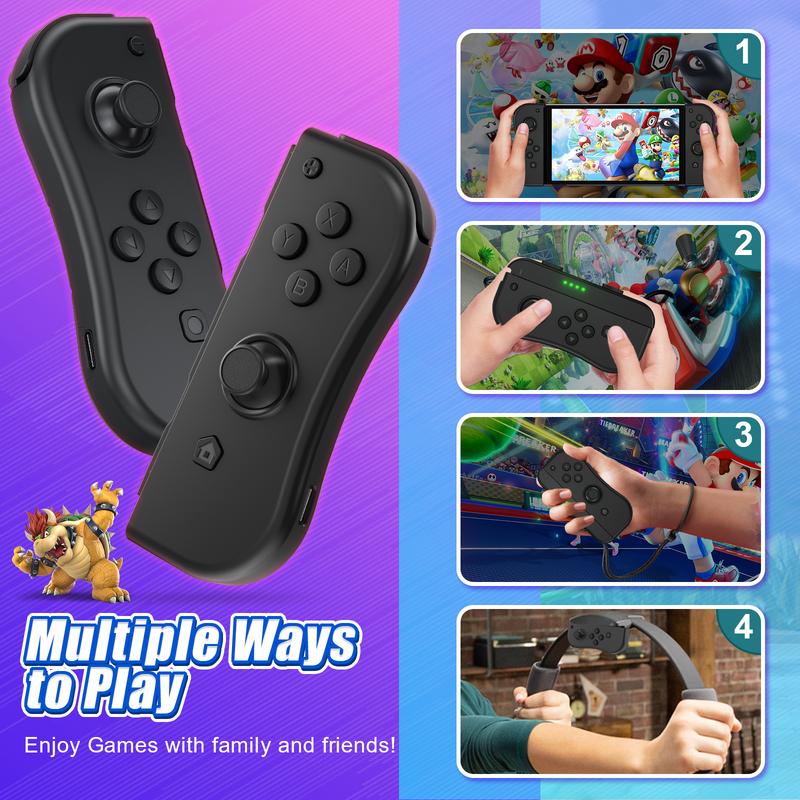 Joypad Controllers for Nintendo Switch, L R Wireless Controller, Upgraded Controllers with Turbo Dual Vibration Motion Control Wake-up Function