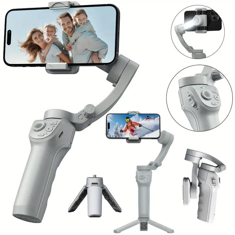 Smartphone Gimbal Stabilizer, Smart Gimbal, 3 Axis Phone Gimbal, Target Tracking, Portable & Foldable, Auto Tracking Phone Stabilizer, Smartphone Gimbal With Active Tracking, Stabilizer For Video Recording, Vlogging Stabilizer