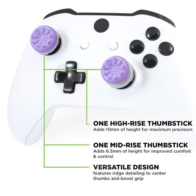 Thumbsticks for PlayStation 5 4 (PS4 PS5 Xbox), Professional Thumbsticks, 1 High-Rise &1 Mid-Rise, Game Entertainment Accessories