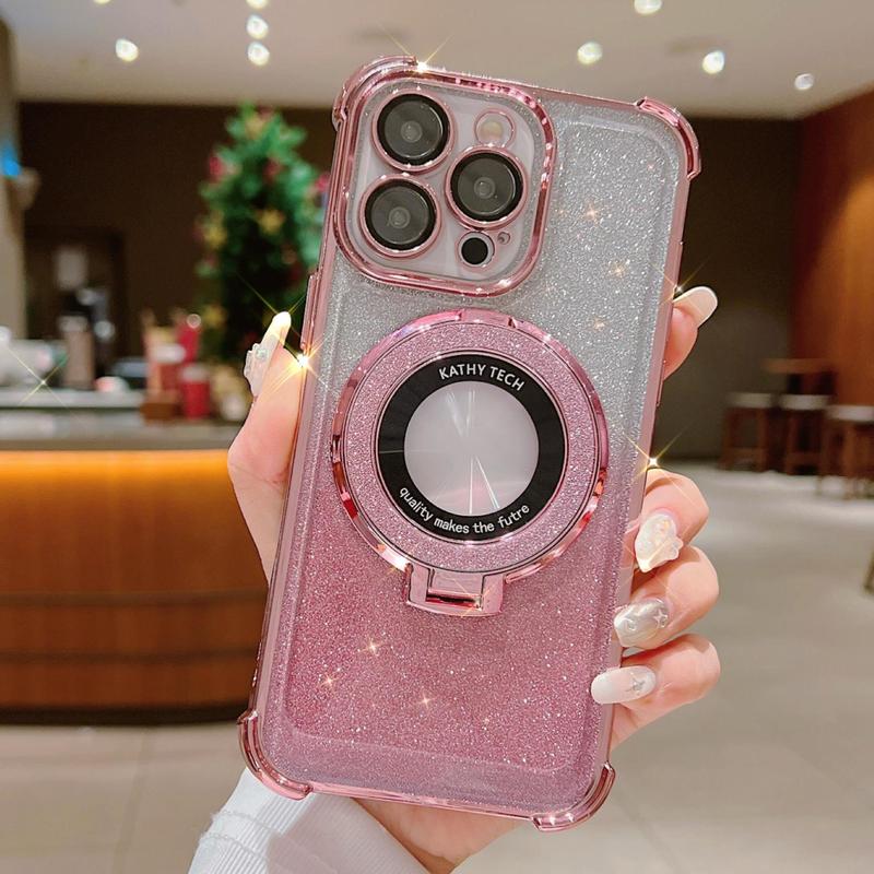 Glitter Phone Case, Anti-fall Fully Edged Mobile Phone Case, Shockproof Cases Cover Phone Cases for iPhone 16 15 Pro Max 14 13 12 11 Pro Max