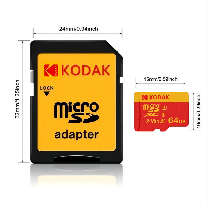 KODAK Micro SDXC TF Card 90MB s Micro High-speed SD Card, Storage Accessories for Speaker, Camera, Gaming console, Tablet, Cams, Gift For Christmas high speed