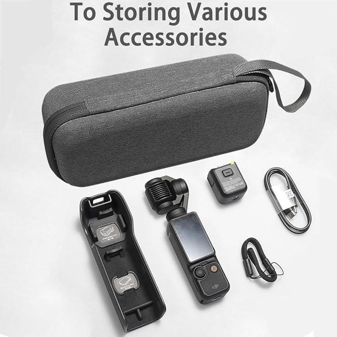 FiTSTILL Black Carrying Hard Small Case for DJI Osmo Pocket 3 Creator Combo, Portable Osmo Pocket 3 Storage Case Carry Bag, DJI Pocket 3 Accessories [Case Only]