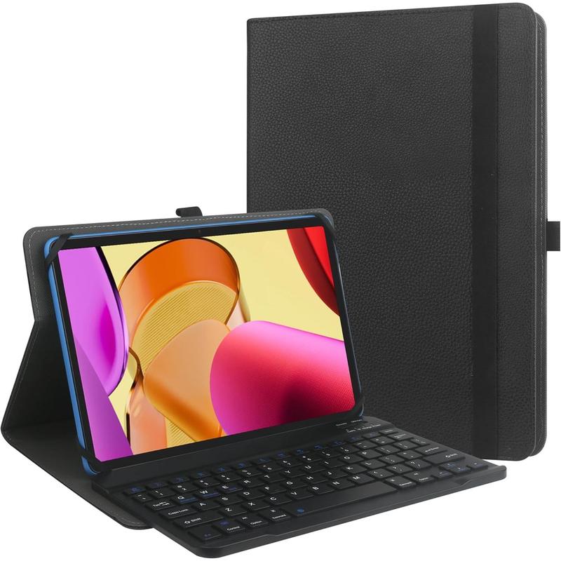 Universal Tablet Case with Keyboard, with Removable Wireless Bluetooth Keyboard & Pen Holder for iPad, Galaxy Accessories Android