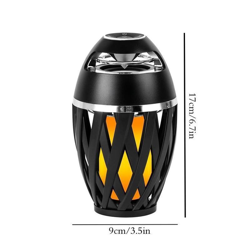 Portable Wireless Speaker, USB Rechargeable Torch Design LED Ambient Lighting Effect Speaker, Wireless Bluetooth-compatible for Home & Outdoor