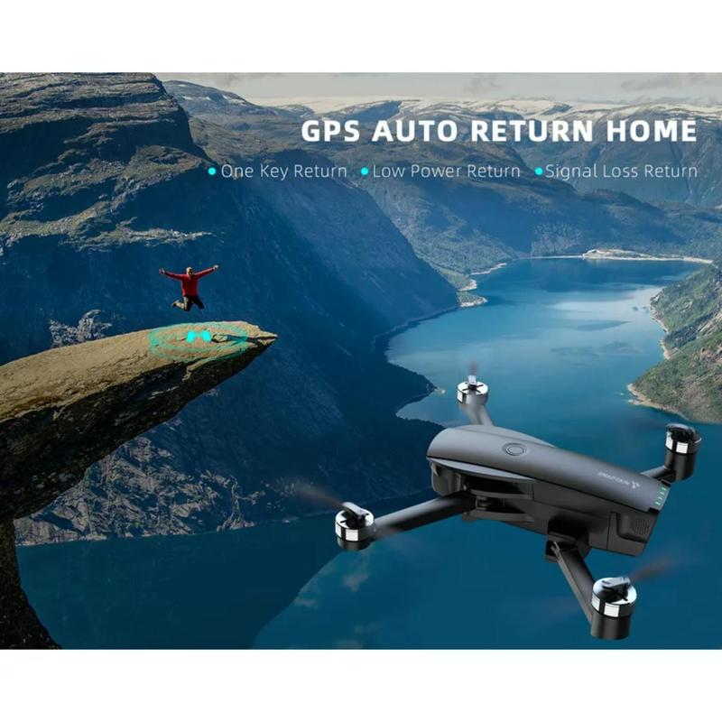 Snaptain SP7100 Foldable GPS Drone for Adults, 4K HD Video, Smart Return to Home Quadcopter, Black Accessories Camera Controller Fpv