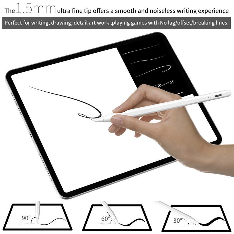 Tiktok shop Apple Pencil for iPad 9th&10th Generation-2X Fast Charge Active Pencil Compatible with 2018-2022 Apple iPad Pro11&12.9,iPad Air 3 4 5,iPad 6-10,iPad Mini 5 6 Gen-White，clearance items toda