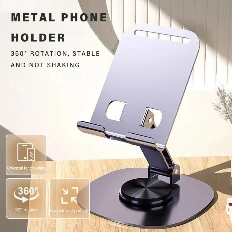 360° Rotatable Phone Holder, Portable Adjustable Desktop Phone Stand, Universal Phone Accessories for Office, Online Classes, TV, Live Streaming