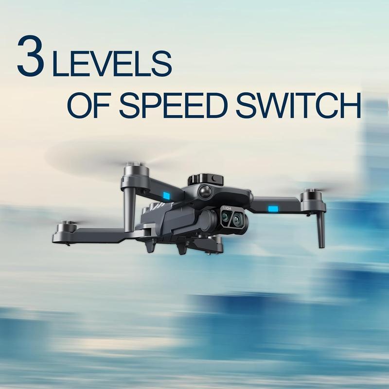 Drone with Camera for Adults Beginners with Brushless Motors Gravity Sensor,2K 5GHz WIFI Transmission 90° Adjustable Camera,360° Flip,RC Quadcopter Drone for Adults,H9 Drone with Carrying Case 2 Batteries