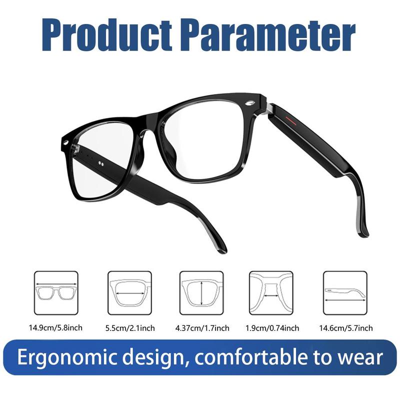 LAXASFIT Smart Glasses, Wireless Smart Audio Glasses, Outdoor Smart Eyewear Compatible with AI Voice Assistant, Men's and Women's Smart Eyewear