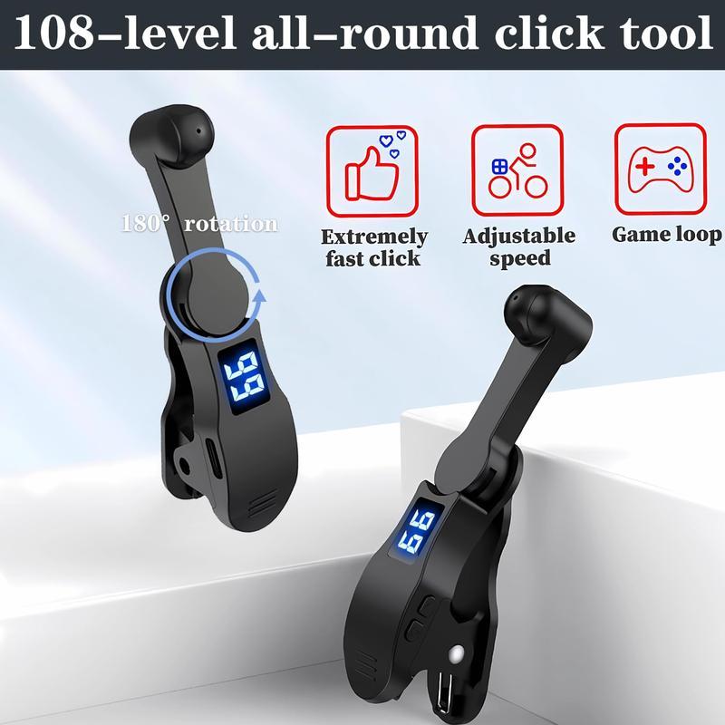 2024 New Auto Clicker for Smart Phone, Phone Screen Tapper for Phone Apps Video Live Streaming Gadget Fast Click Simulation Finger Continuous Click for Live Broadcasts Likes, Games, Shopping, Reward Tasks,Live Streaming Accessories