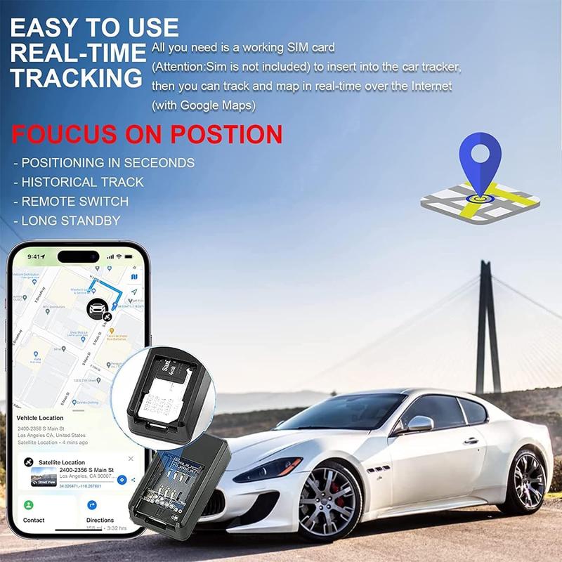 GPS Tracker for Vehicles, Mini Magnetic GPS Time Car Locator, Anti-Lost GPS Tracking Device, Full Global Coverage Long Standby GSM GPS Tracker for Vehicle, Car, Person Location. No Subscription