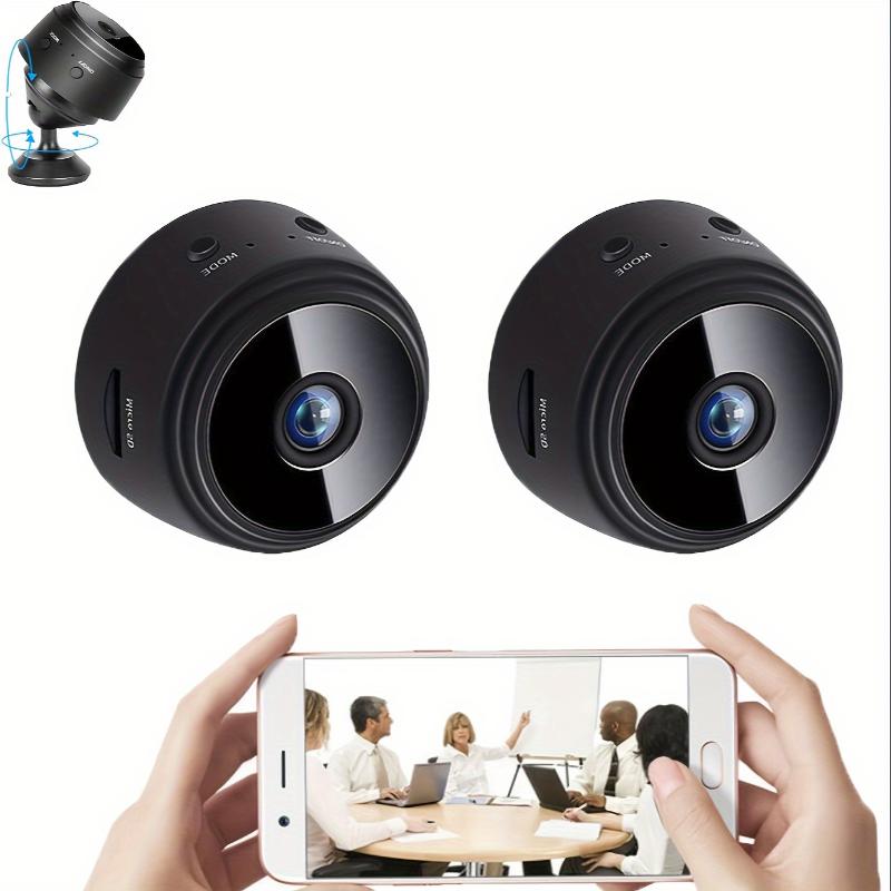 2 Wireless Mini WiFi Security Cameras With Night Vision, Motion Detection, Rechargeable Batteries - Easy To Install And App Control