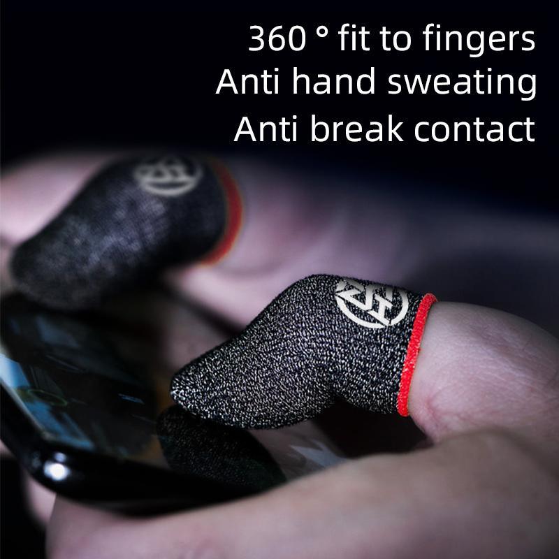 Breathable Gaming Finger Gloves, Comfortable Anti-slip Touch Screen Finger Sleeves, Sweat-proof Finger Protector for Mobile Game