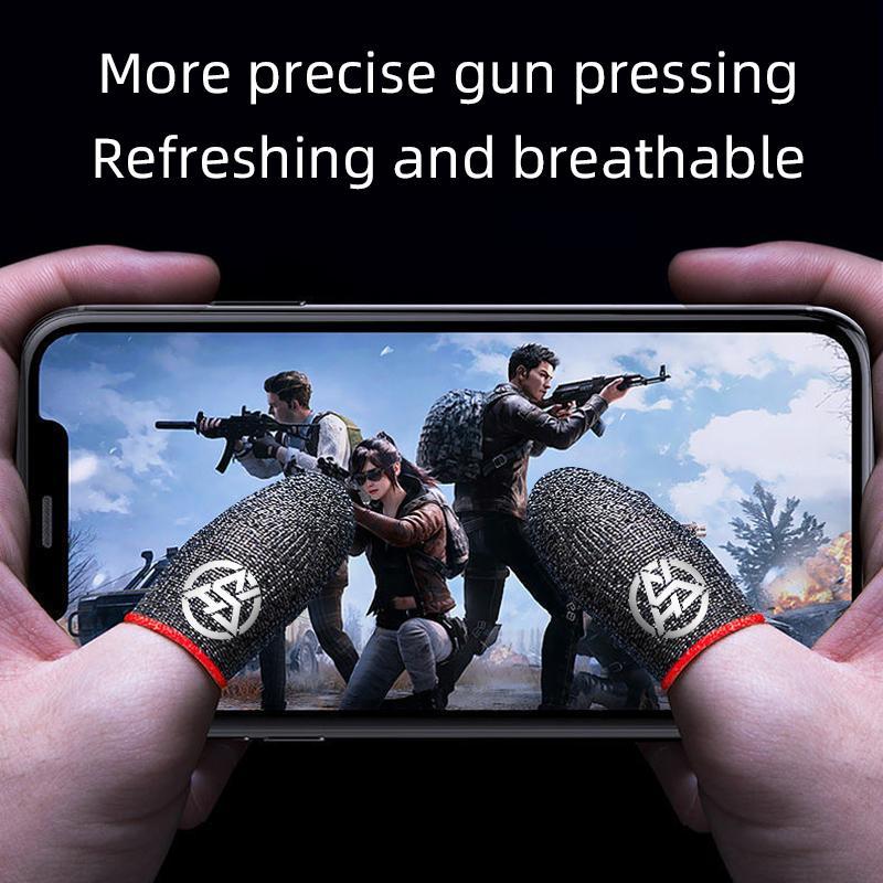 Breathable Gaming Finger Gloves, Comfortable Anti-slip Touch Screen Finger Sleeves, Sweat-proof Finger Protector for Mobile Game