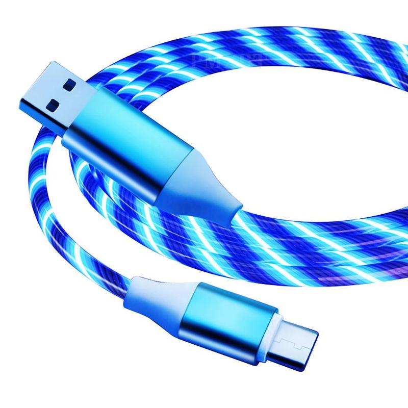 Portable Data Cable, Type-C Streamer Charging Cable, Stylish Glowing Car Charging Cable, Phone Accessories