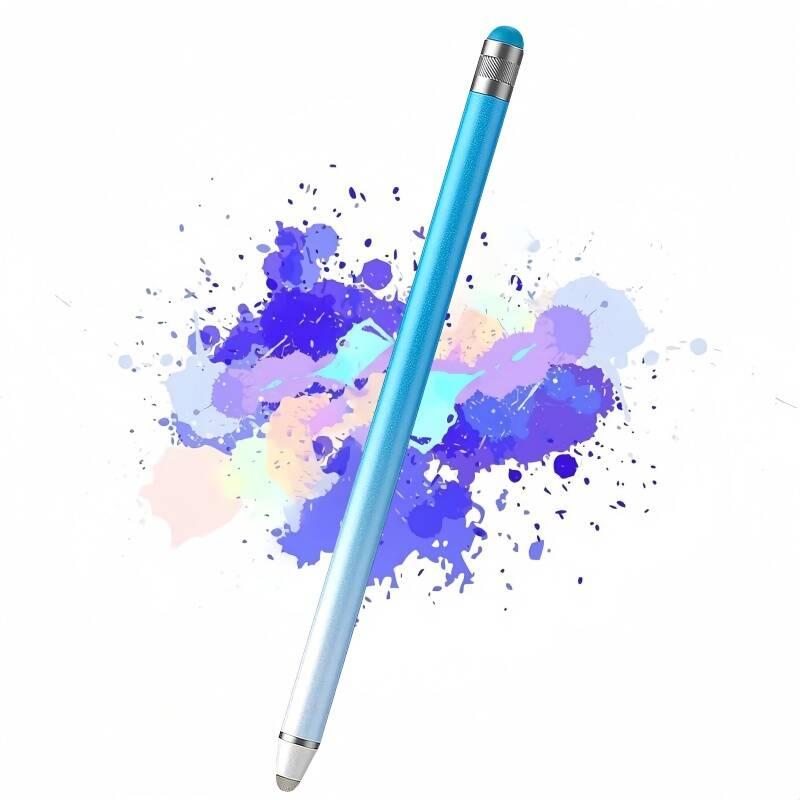 2 in 1 Stylus Pen, Fiber Tips & Rubber Tips Touch Screen Pen, Universal Stylus Pen for iPad iPhone Tablet Samsung Galaxy Touch Screen Device