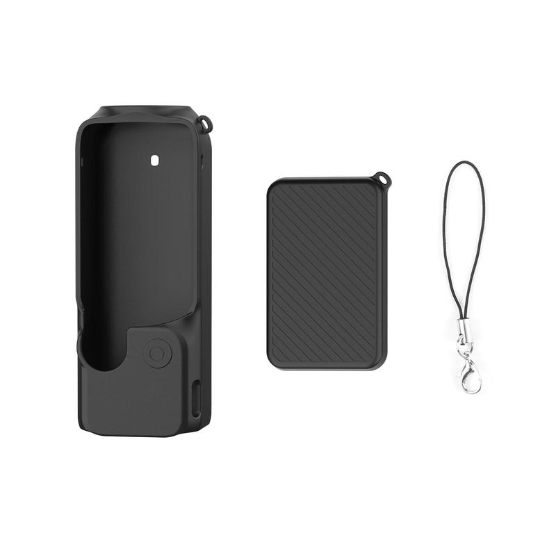 PULUZ Pocket 3 Camera Body & Touch Screen Protective Case with Lanyard, Silicone Protective Cover for DJI OSMO Pocket, Camera Accessories for Men & Women