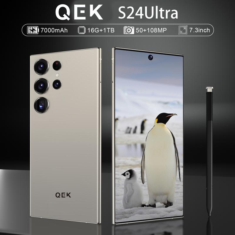 QEK S24 Ultra 5G Smartphone with NFC Smartphone Network 7.3-inch 16GB+1TB Unlocked Android Phone 7000mAh 50MP+108MP Smartphone, Limited Time Offer, Mobile Smartphone