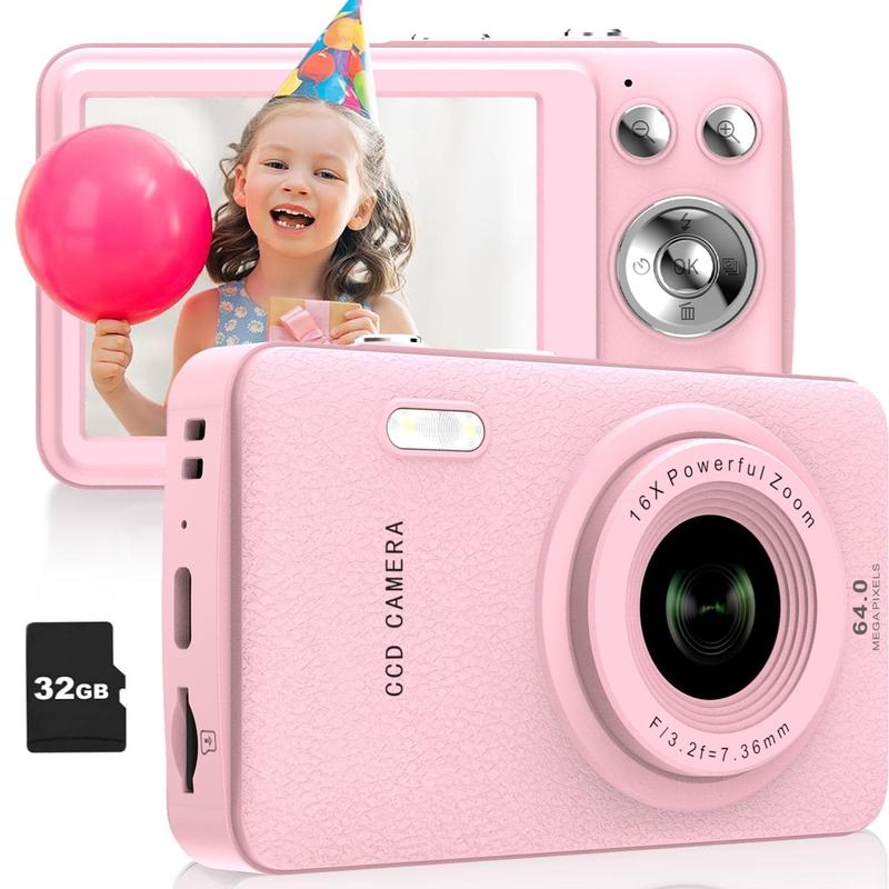 1080p vintage digital camera with 16x automatic digital zoom, suitable for beginners and teenagers