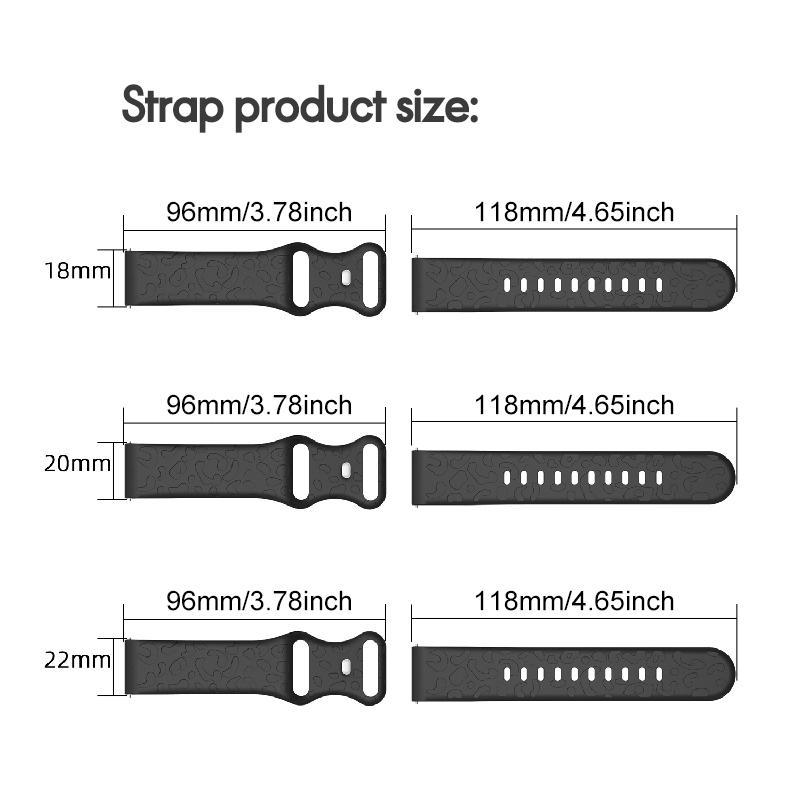 Fashion Engraved Silicone Watch Band, 1 Count Soft Replacement Watch Strap for Samsung Galaxy Watch 6 5 4 40mm 44mm  Galaxy Watch 5 Pro Galaxy Active 2, Smart Watch Accessories