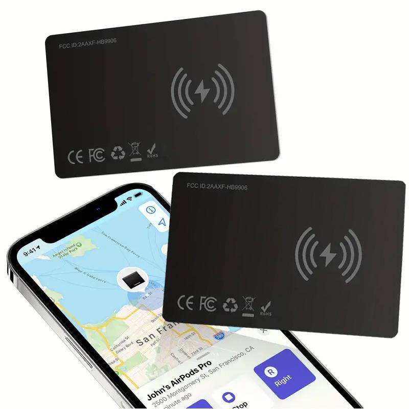 Wallet Tracker Card, Wireless Charging Wallet Finder. Works with Apple Find My (iOS Only), Item Tracker for Wallet, Luggage Tags, Phone, Passports and More, Waterproof