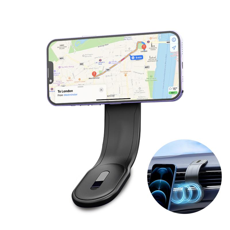 Magnetic Car Suction Cup Holder,Suction Cup Phone Mount, Portable Magnetic Phone Holder,360°3D Rotation & Safe View,Car Navigation Desktop Universal Support, for All Cell Phones