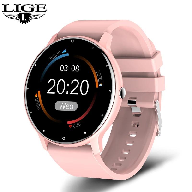 Lige 2023 new smart watch men full touch screen sport fitness watch IP67 waterproof Bluetooth for Android iOS smartwatch men + box