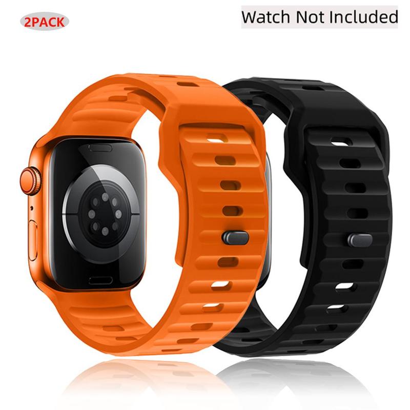 Sport Band for Apple Watch Ultra 2 Band 49mm 46mm 45mm 44mm 42mm, Soft Silicone Wristbands, Waterproof Replacement Strap for iWatch Series 10 9 8 7 6 5 4 SE