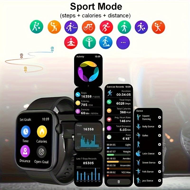 2024 Hot New 2.01 Inch Touch Screen Dual Band Smartwatch For Men And Women, Talking Function, Steps & Calories Tracking, Call Message Reminder, Multi-functional Fitness And Sports Smart Band, Wireless Connection For Android Phones And IPhon