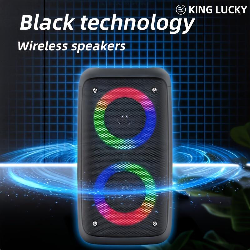 Wireless LED light box with subwoofer, large speaker, 40W stereo speaker, subwoofer, outdoor wireless speaker, party disco light, 5.3,TWS