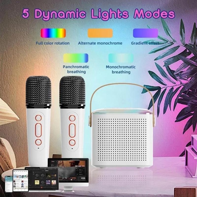 Portable Wireless Speaker with Microphone, 1 Set Rechargeable Wireless Speaker with Microphone, Mini Speaker for Home KTV, Outdoor, Party