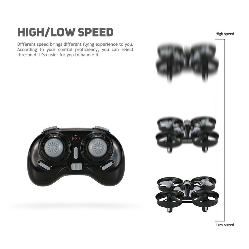 2.4G 4CH 6-Axis Gyro RC Quadcopter RTF UFO Anti-crush Drone with Headless Mode One Key Return 3D Flip Speed Switch