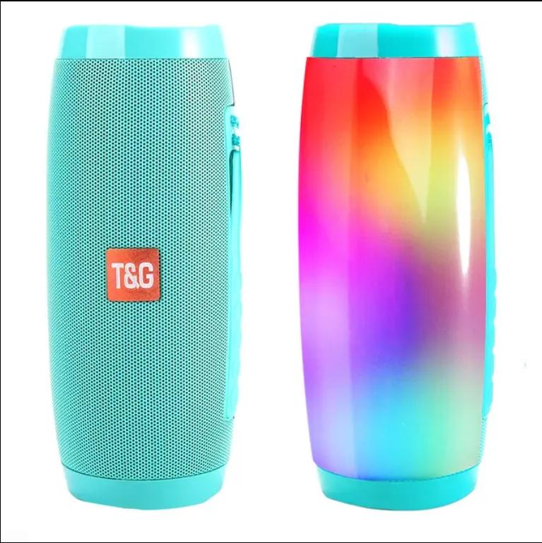 TG157 blue tooth Column Box desktop table speaker Waterproof Portable Outdoor super Bass loud Speakers With LED