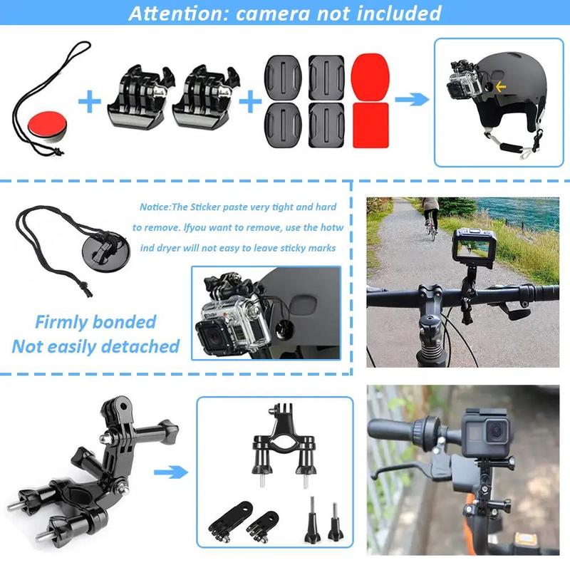 52 In 1 Sports Camera Accessories Kit, Multifunctional Action Camera Accessories with Storage Box for GoPro Insta360 DJI Osmo Action 2 AKASO