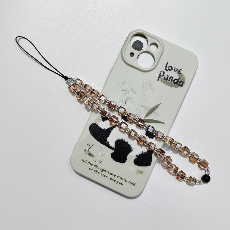 Cube Artificial Crystal Mobile Phone Chain, Colorful Beaded Mobile Phone Lanyard, Anti-lost Mobile Phone Decoration