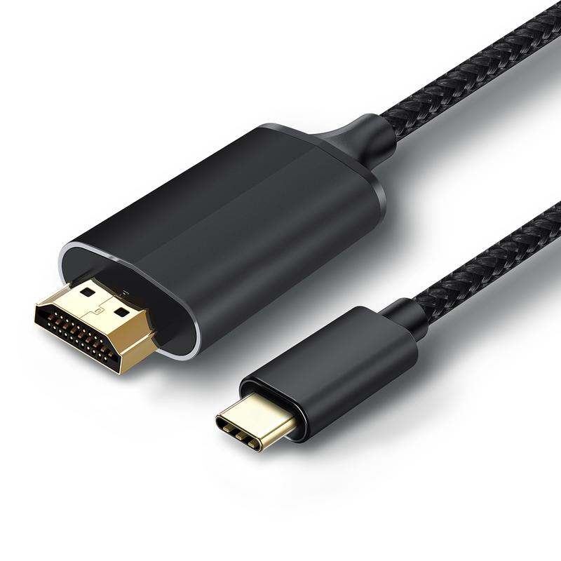 USB C to HDMI Cable,4K High-Speed, Compatible with iPhone 16, iPad Pro,S21, XPS 17 & More – Thunderbolt 3 4 Support,3 6ft for Home Office & Streaming