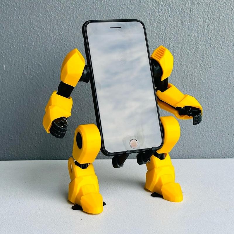 BLACK EXO MOBILE ROBOT SUIT PHONE STAND FOR APPLE IPHONE ANDROID GOOGLE SAMSUNG 3D PRINTED PLA HEAVY DUTY Accessories Holder Smartphone Mount Cellphone