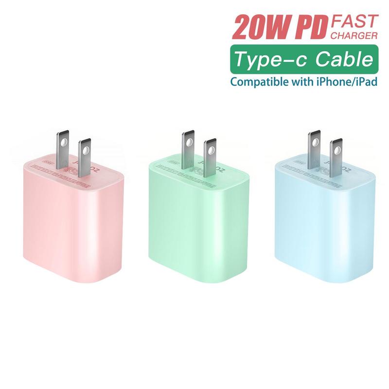 PD 20W Fast Charging Head Kit, Type C Charger Head, Reliable Fast Charging Head for iPhone iPad