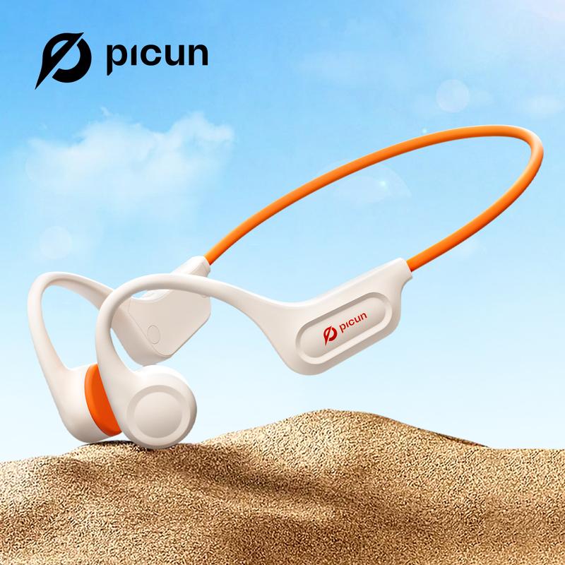 [Celebrate with Sound]Picun T1 Audio Earbud Bone Conduction Bluetooth Wireless Headphones, IPX7 Waterproof, 3D Sound, Electronic Noise Cancelling, Lightweight & Comfortable for Running, Fitness, Traveling Audio Earbud Headset