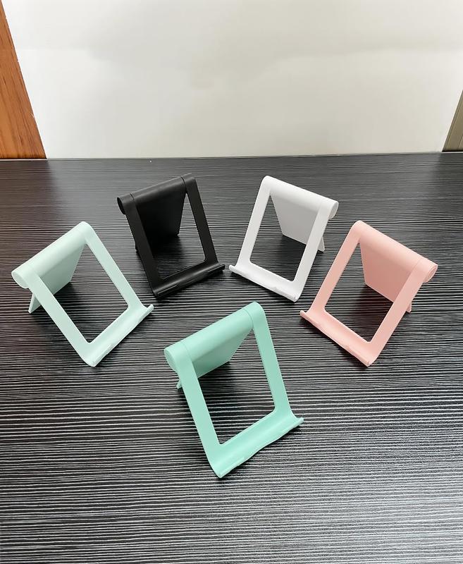 5 Pieces Cell Phone Stand Foldable Phone Holder Multi-Angle Universal Mobile Phone Stand Portable Smartphone Dock Compatible with Most Cell Phone and Tablet for Desk，5 Colors