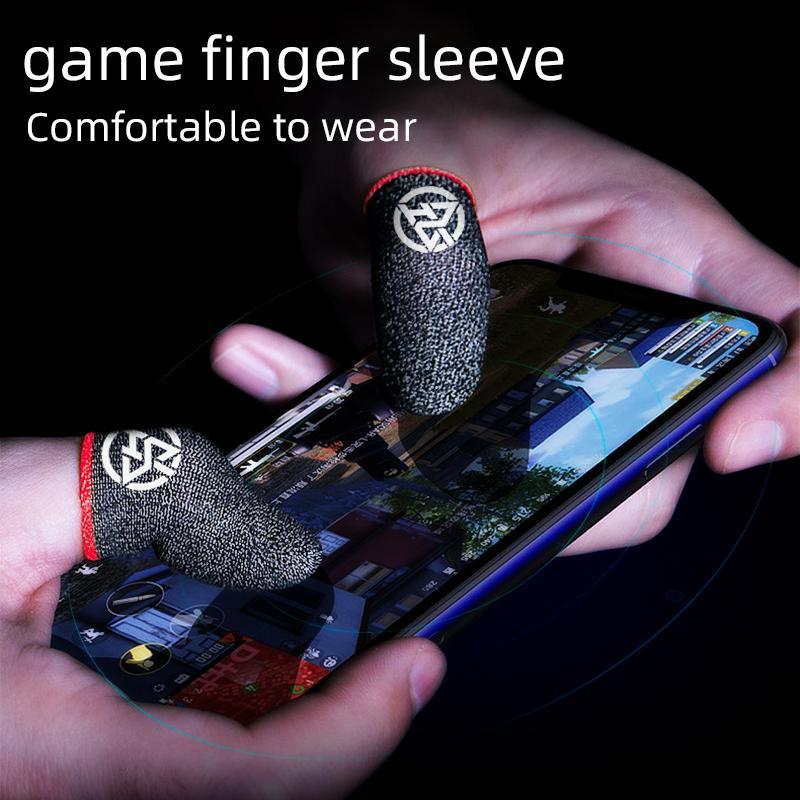 Gaming Finger Sleeves with Storage Box, Thumb Finger Fingertips, Finger Covers for PUBG Mobile Games, Night Glowing Thumb Covers