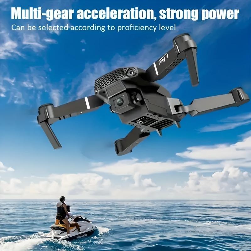 E88 RC Four-axis Remote Control Drone With SD Dual Camera WiFi FPV Foldable +2 Battery Beginners Novice Boy Cheap Perfect Toy Gift For Christmas