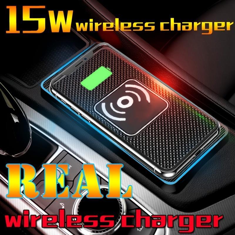 15W Wireless Car Charger, Non-slip Smart Auto Sensor Charging Pad, Car Charging Mat for Huawei Apple Samsung, Car Electrical Appliances