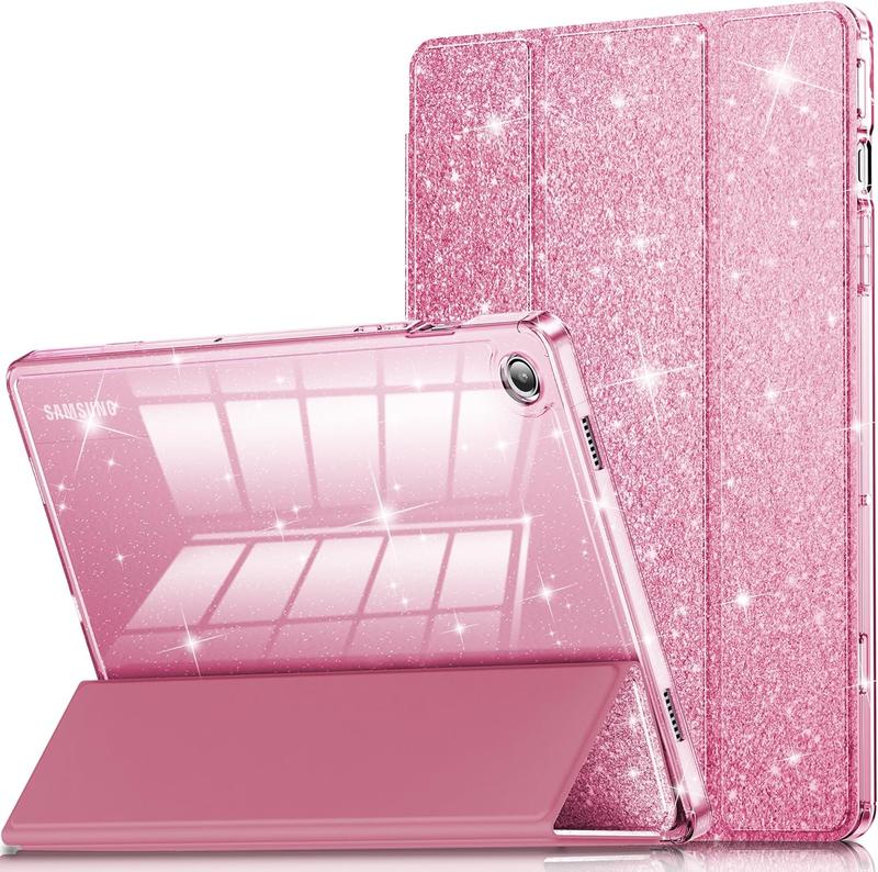 Case for Galaxy Tab A9 Plus 5G, Glitter Cover with Sparkly Clear  for  Galaxy Tablet A9+ A9 Plus 11 Inch 2023 Model (SM-X210 X216 X218)[Auto Wake Sleep] for Girls  Pink