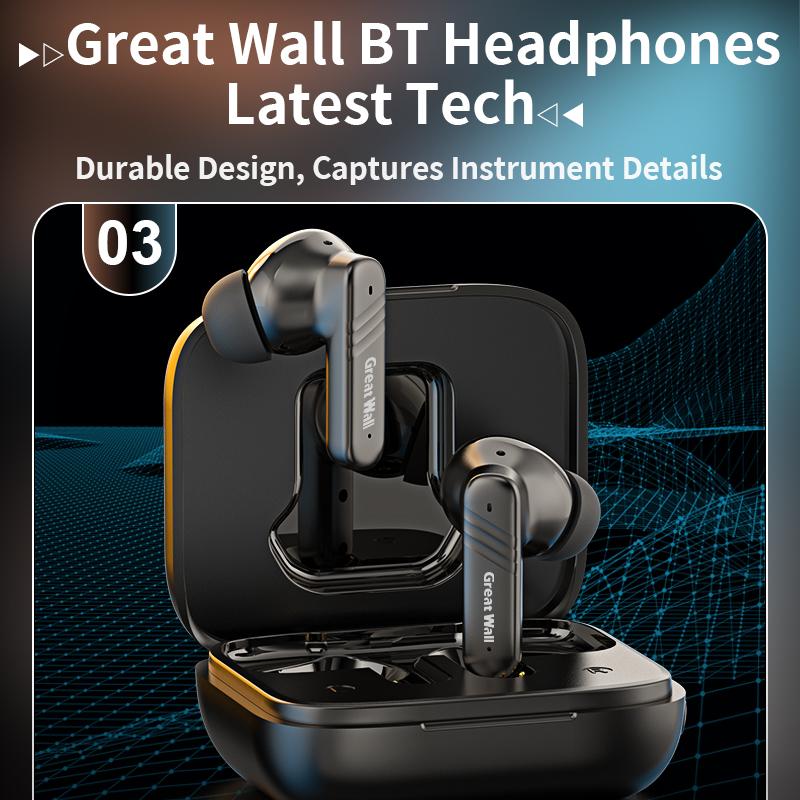 GreatWall LX30 Wireless Earbuds 76 Language Al Real Time Translation,Active Noise Cancellation, Blueto othV5.4, HD Full-Color Touch Display,Charging Case, Rechargeable AudioHeadphones