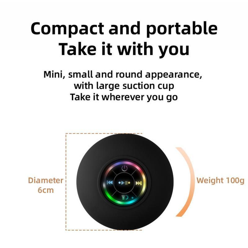 Mini Bluetooth Shower Speaker,Portable Bluetooth-compatible Speaker for Beach, Shower & HomeMini Portable Wireless Speaker.ortable Wireless Speaker with Suction Cup.Pairs Easily to Phones, Tablets, Computer.  christmas 2024 ornament